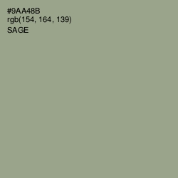 #9AA48B - Sage Color Image