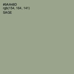#9AA48D - Sage Color Image