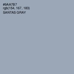 #9AA7B7 - Santas Gray Color Image