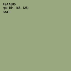 #9AA880 - Sage Color Image