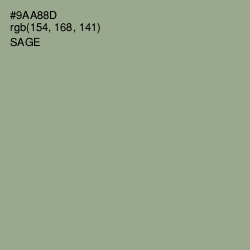 #9AA88D - Sage Color Image