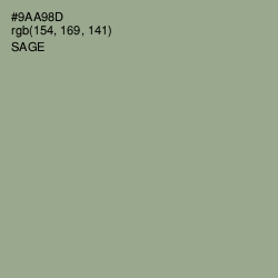 #9AA98D - Sage Color Image