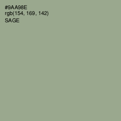 #9AA98E - Sage Color Image