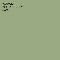 #9AAA83 - Sage Color Image