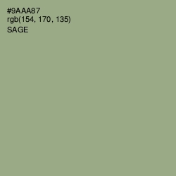 #9AAA87 - Sage Color Image