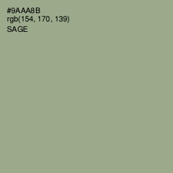 #9AAA8B - Sage Color Image