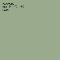 #9AAA8D - Sage Color Image