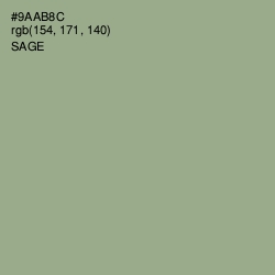 #9AAB8C - Sage Color Image