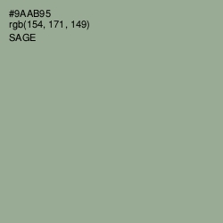 #9AAB95 - Sage Color Image