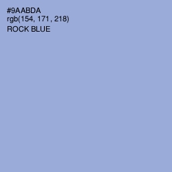 #9AABDA - Rock Blue Color Image