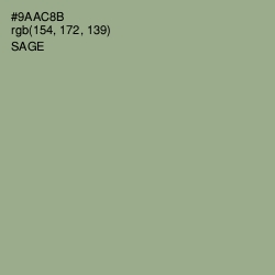 #9AAC8B - Sage Color Image