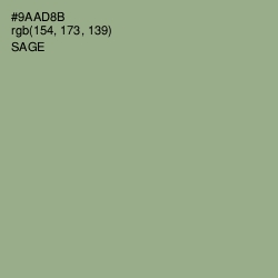#9AAD8B - Sage Color Image