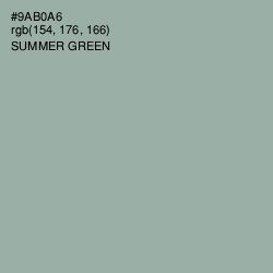 #9AB0A6 - Summer Green Color Image
