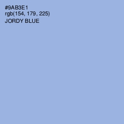 #9AB3E1 - Jordy Blue Color Image