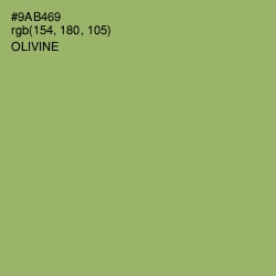 #9AB469 - Olivine Color Image