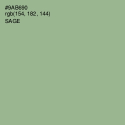 #9AB690 - Sage Color Image