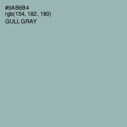 #9AB6B4 - Gull Gray Color Image