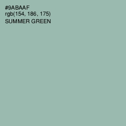 #9ABAAF - Summer Green Color Image