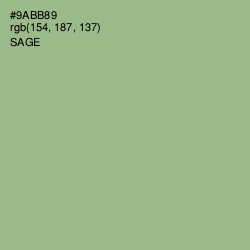 #9ABB89 - Sage Color Image