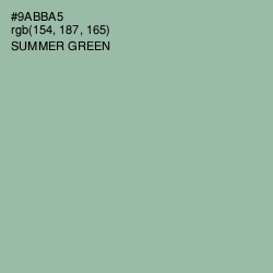 #9ABBA5 - Summer Green Color Image