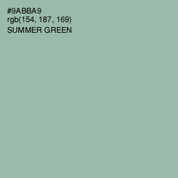 #9ABBA9 - Summer Green Color Image