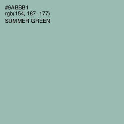 #9ABBB1 - Summer Green Color Image