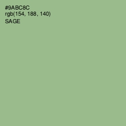 #9ABC8C - Sage Color Image