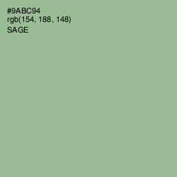#9ABC94 - Sage Color Image