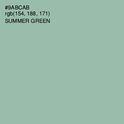 #9ABCAB - Summer Green Color Image