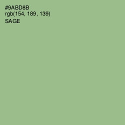 #9ABD8B - Sage Color Image