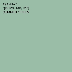 #9ABDA7 - Summer Green Color Image