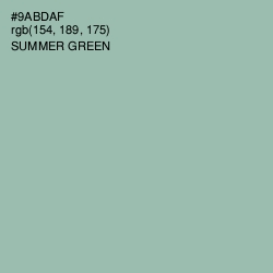 #9ABDAF - Summer Green Color Image