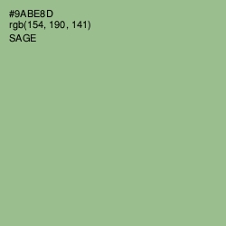 #9ABE8D - Sage Color Image