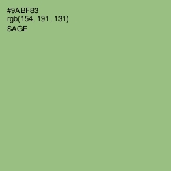 #9ABF83 - Sage Color Image