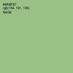 #9ABF87 - Sage Color Image