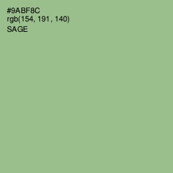 #9ABF8C - Sage Color Image