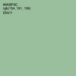 #9ABF9C - Envy Color Image