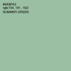 #9ABFA2 - Summer Green Color Image