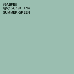 #9ABFB0 - Summer Green Color Image