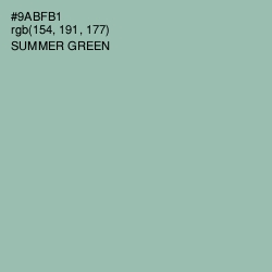 #9ABFB1 - Summer Green Color Image