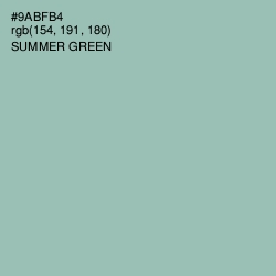 #9ABFB4 - Summer Green Color Image