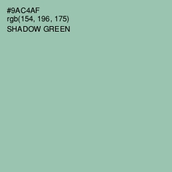 #9AC4AF - Shadow Green Color Image