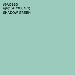 #9ACBBD - Shadow Green Color Image