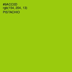 #9ACC0D - Pistachio Color Image