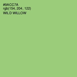 #9ACC7A - Wild Willow Color Image