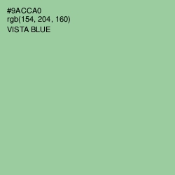 #9ACCA0 - Vista Blue Color Image