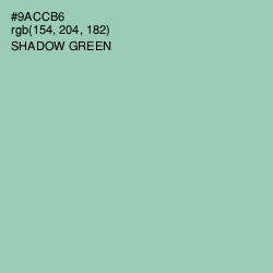#9ACCB6 - Shadow Green Color Image