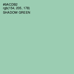 #9ACDB2 - Shadow Green Color Image