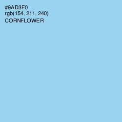 #9AD3F0 - Cornflower Color Image