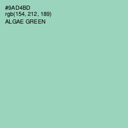 #9AD4BD - Algae Green Color Image